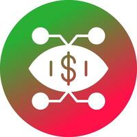 Glyph Gradient Circle Design vector