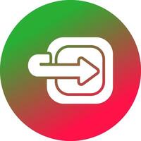 Glyph Gradient Circle Design vector