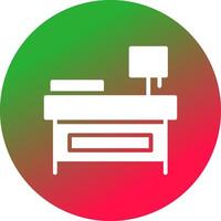 Bedside Table Creative Icon Design vector