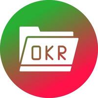 okr carpeta creativo icono diseño vector