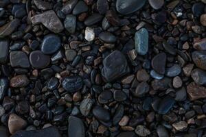 texture of wet sea stones photo