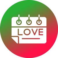 Love Calendar Creative Icon Design vector