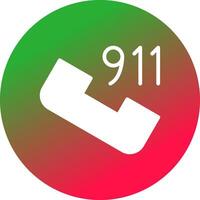 Call 911 Creative Icon Design vector