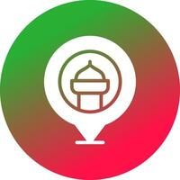 Mosque Pin Creative Icon Design vector