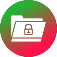 Locked Folder Creative Icon Design vector