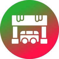 Bus Stop Creative Icon Design vector