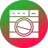 Washing Machine Creative Icon Design vector