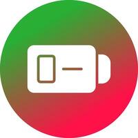 Low Battery Creative Icon Design vector