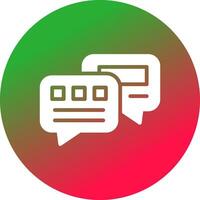 Chat Bubble Creative Icon Design vector