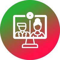 Online Interview Creative Icon Design vector