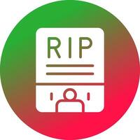 Obituary Creative Icon Design vector