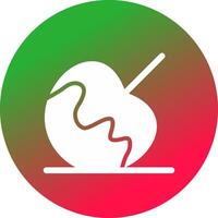 diseño de icono creativo de manzana de caramelo vector