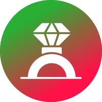 diseño de icono creativo de anillo de bodas vector