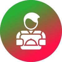Glyph Gradient Circle Design vector