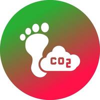 Carbon Footprint Creative Icon Design vector