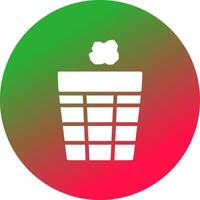 Trash Bin Creative Icon Design vector