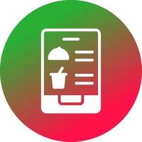 Glyph Gradient Circle Design vector