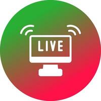 Live Streaming Creative Icon Design vector