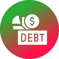 Debt Creative Icon Design vector