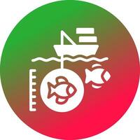 Deep Sea Fishing Creative Icon Design vector