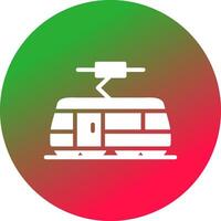 Tram Creative Icon Design vector