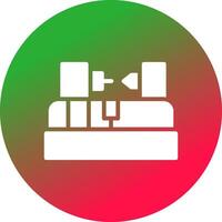 Lathe Machine Creative Icon Design vector