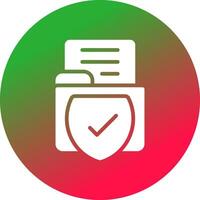 Secured Backup Creative Icon Design vector