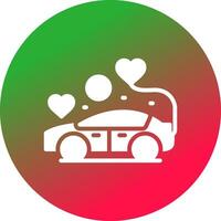 diseño de icono creativo de coche de boda vector