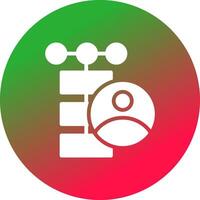 Glyph Gradient Circle Design vector