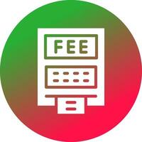 ATM Fees Creative Icon Design vector