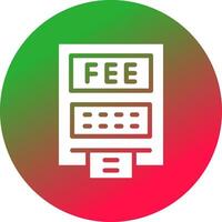 ATM Fees Creative Icon Design vector