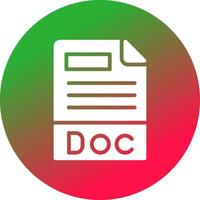 Doc File Format Creative Icon Design vector