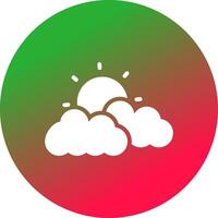 Cloudy Day Creative Icon Design vector