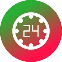 24 Hours Creative Icon Design vector