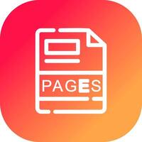 PAGES Creative Icon Design vector