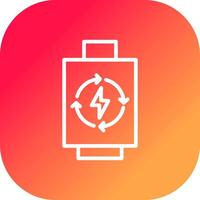 Rechargeable Battery Creative Icon Design vector