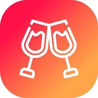 Glass Cheers Creative Icon Design vector