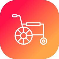 Wheelchair Creative Icon Design vector