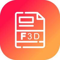 F3D Creative Icon Design vector