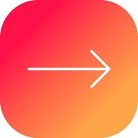 Right Arrow Creative Icon Design vector