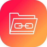 Link Folder Creative Icon Design vector