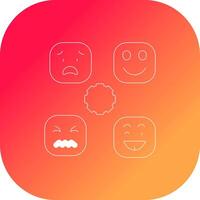 Perceiving Emotions Creative Icon Design vector