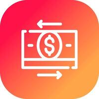 Money Transfer Creative Icon Design vector