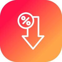 Decrease Creative Icon Design vector