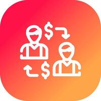 P2P Lending Creative Icon Design vector