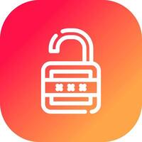 Lock Open Creative Icon Design vector