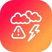 Weather Alert Creative Icon Design vector