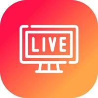 Live Streaming Creative Icon Design vector