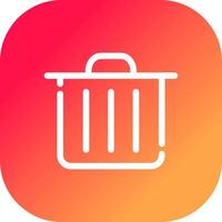 Trash Bin Creative Icon Design vector