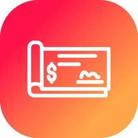 Cheque Creative Icon Design vector